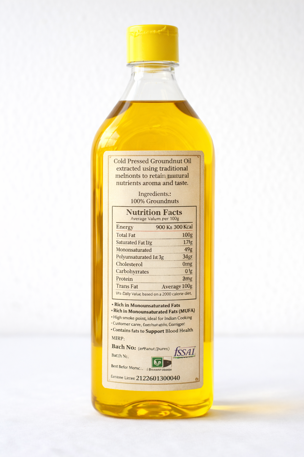 Cold Pressed Groundnut Oil 1 Ltr